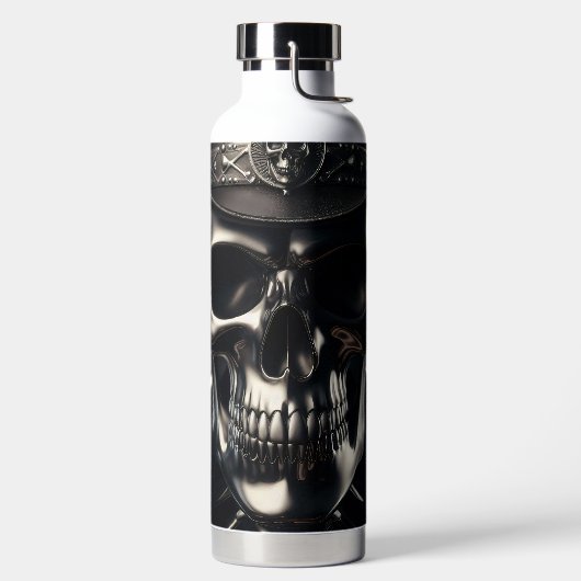 Metallic Skull Cowboy Waterfles (Links)