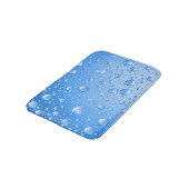 Metallic Sky Blue Rain druppels Badmat (Gekanteld)