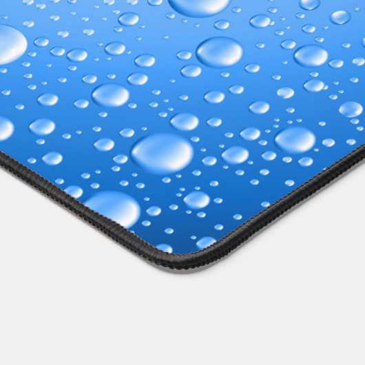 Metallic Sky Blue Rain druppels Bureaumat (Hoek)