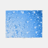 Metallic Sky Blue Rain druppels Fleece Deken (Voorkant (Horizontaal))