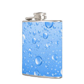 Metallic Sky Blue Rain druppels Heupfles (Links)