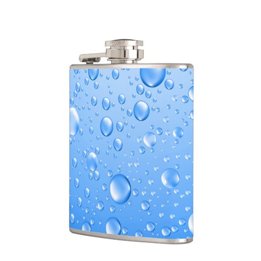 Metallic Sky Blue Rain druppels Heupfles (Links)