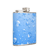 Metallic Sky Blue Rain druppels Heupfles (Rechts)