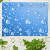 Metallic Sky Blue Rain druppels Theedoek (Gevouwen)