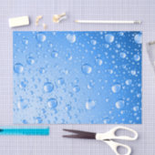 Metallic Sky Blue Rain druppels Tissuepapier (Craft)
