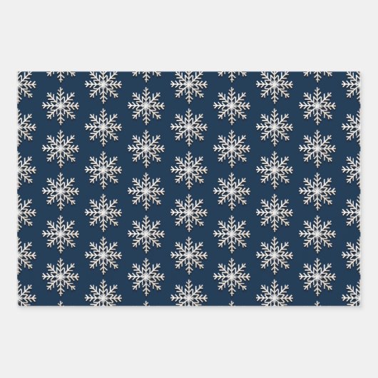 Metallic sneeuwvlok inpakpapier (Voorkant)