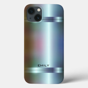 Metallic Soft Color Tint Pink Design iPhone 13 Hoesje