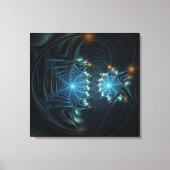 Metallic spider Webs Canvas Afdruk (Voorkant)