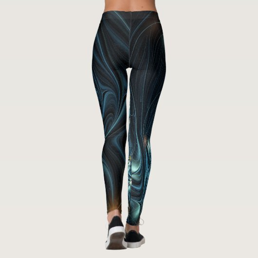 Metallic Spiderwebben Leggings (Achterkant)