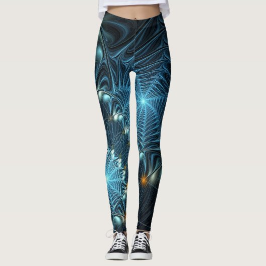 Metallic Spiderwebben Leggings (Voorkant)