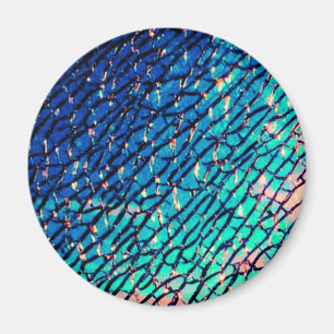 Metallic spiegelblauw en groen gekraakt magneet