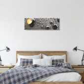 Metallic spoelen met platte doek canvas afdruk (Insitu (Slaapkamer))