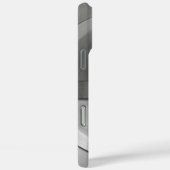 Metallic staal gegraveerd trompe l’oeil monogram Case-Mate iPhone case (Achterkant / Rechts)