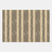 Metallic sterry kerst inpakvel set inpakpapier vel (Voorkant)