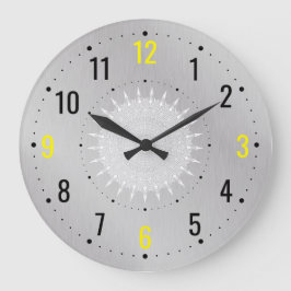  metallic stijl - minimalistisch grote klok