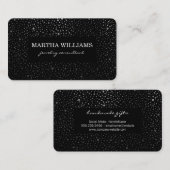Metallic Stippen Pattern Black Visitekaartje (Voorkant / Achterkant)
