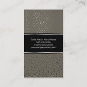 Metallic Stippen Pattern Brown Visitekaartje (Achterkant)