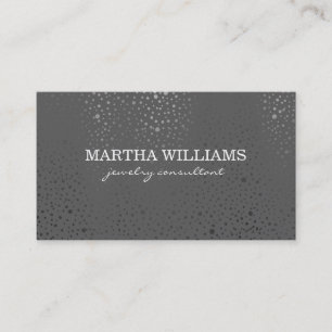 Metallic Stippen Pattern Grey Visitekaartje