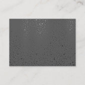 Metallic Stippen Pattern Grey Visitekaartje (Achterkant)