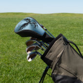Metallic Teal Blauw Zwart Phoenix Monogram Beginle Golfheadcover (Insitu)