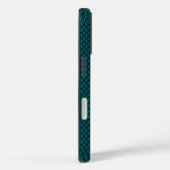 Metallic Teal-Green Brushed Aluminum Look Case-Mate iPhone Case (Achterkant / Rechts)