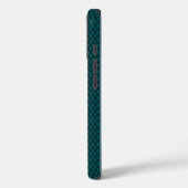 Metallic Teal-Green Brushed Aluminum Look Case-Mate iPhone Case (Achterkant / Links)