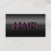 Metallic texture hairstylist Business Card Visitekaartje (Voorkant)