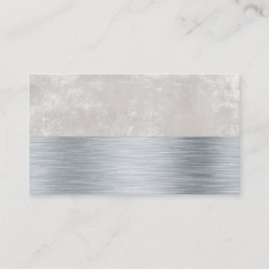 Metallic Textuur | Grungy Achtergrond Visitekaartje (Achterkant)
