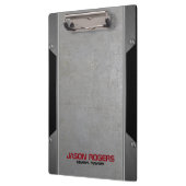 Metallic textuur van metallisch metaal van muurgri klembord (Links)