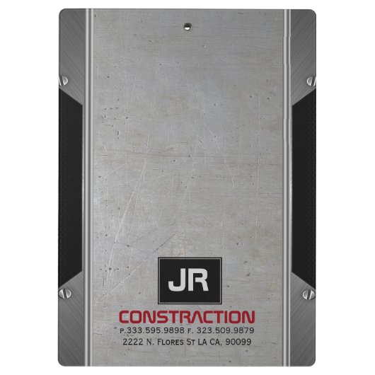 Metallic textuur van metallisch metaal van muurgri klembord (Achterkant)