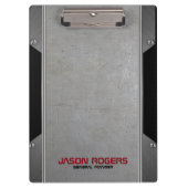 Metallic textuur van metallisch metaal van muurgri klembord (Voorkant)