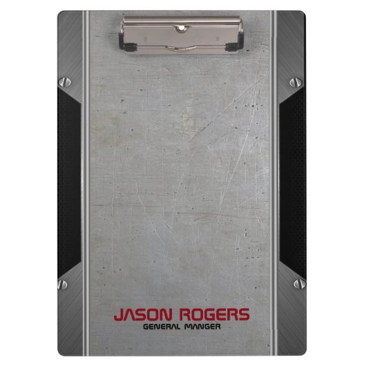 Metallic textuur van metallisch metaal van muurgri klembord (Voorkant)