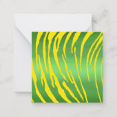 Metallic Tiger Stripes Green Yellow Notitiekaartje (Voorkant)