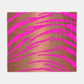 Metallic Tiger Stripes Pinks Fleece Deken (Voorkant (Horizontaal))