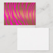 Metallic Tiger Stripes Pinks Notitiekaartje (Voorkant / Achterkant)
