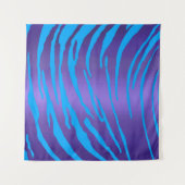 Metallic tijgerstrepes Paars blauw Wandkleed (Voorkant)