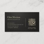 Metallic Transport Car QR Code Black & Gold Visitekaartje (Achterkant)