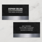 Metallic trim | Zwarte textuur Visitekaartje (Voorkant / Achterkant)