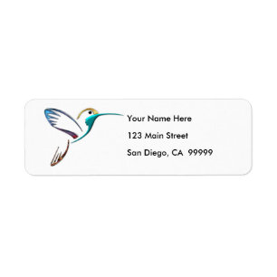 Metallic Tropische Hummingbird Etiket