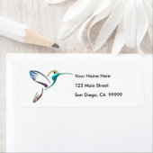 Metallic tropische kolibrie etiket (Insitu)