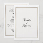 Metallic trouwuitnodiging personaliseren kaart (Voorkant / Achterkant)