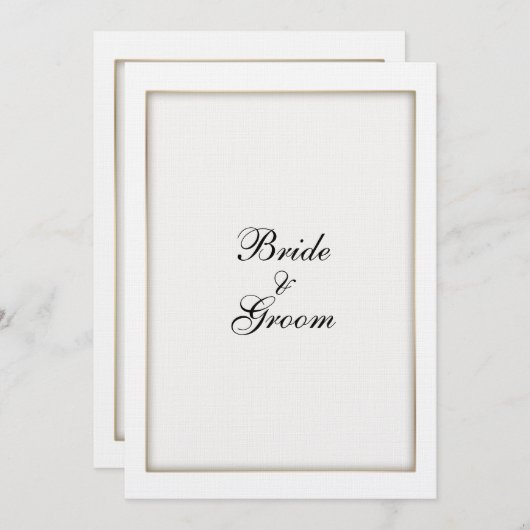 Metallic trouwuitnodiging personaliseren kaart (Voorkant / Achterkant)