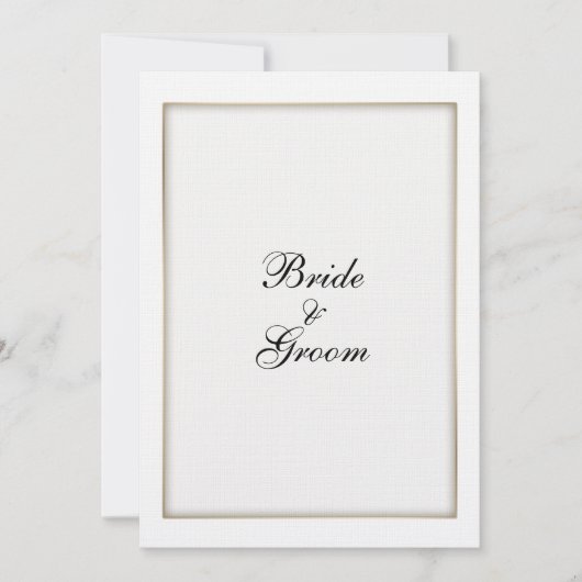 Metallic trouwuitnodiging personaliseren kaart (Voorkant)