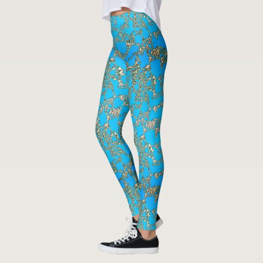 Metallic turquoise Design Leggings (Links)