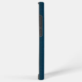 Metallic turquoise geborsteld aluminium look samsung galaxy hoesje (Rechterkant)