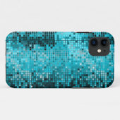 Metallic Turquoise sequentie look disco spiegels Case-Mate iPhone Case (Achterkant (horizontaal))