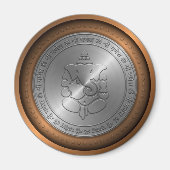 Metallic uitgestoten Ganesha-teken Magneet (Voorkant)