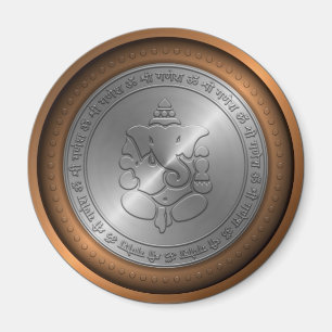 Metallic uitgestoten Ganesha-teken Magneet