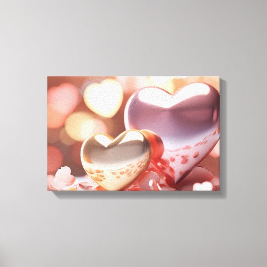 "Metallic" Uitzicht Goud, Zilver & Roze Goud Canvas Afdruk (Voorkant)