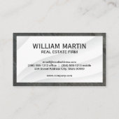 Metallic van onroerend goed | Gold Feather Pen Visitekaartje (Achterkant)